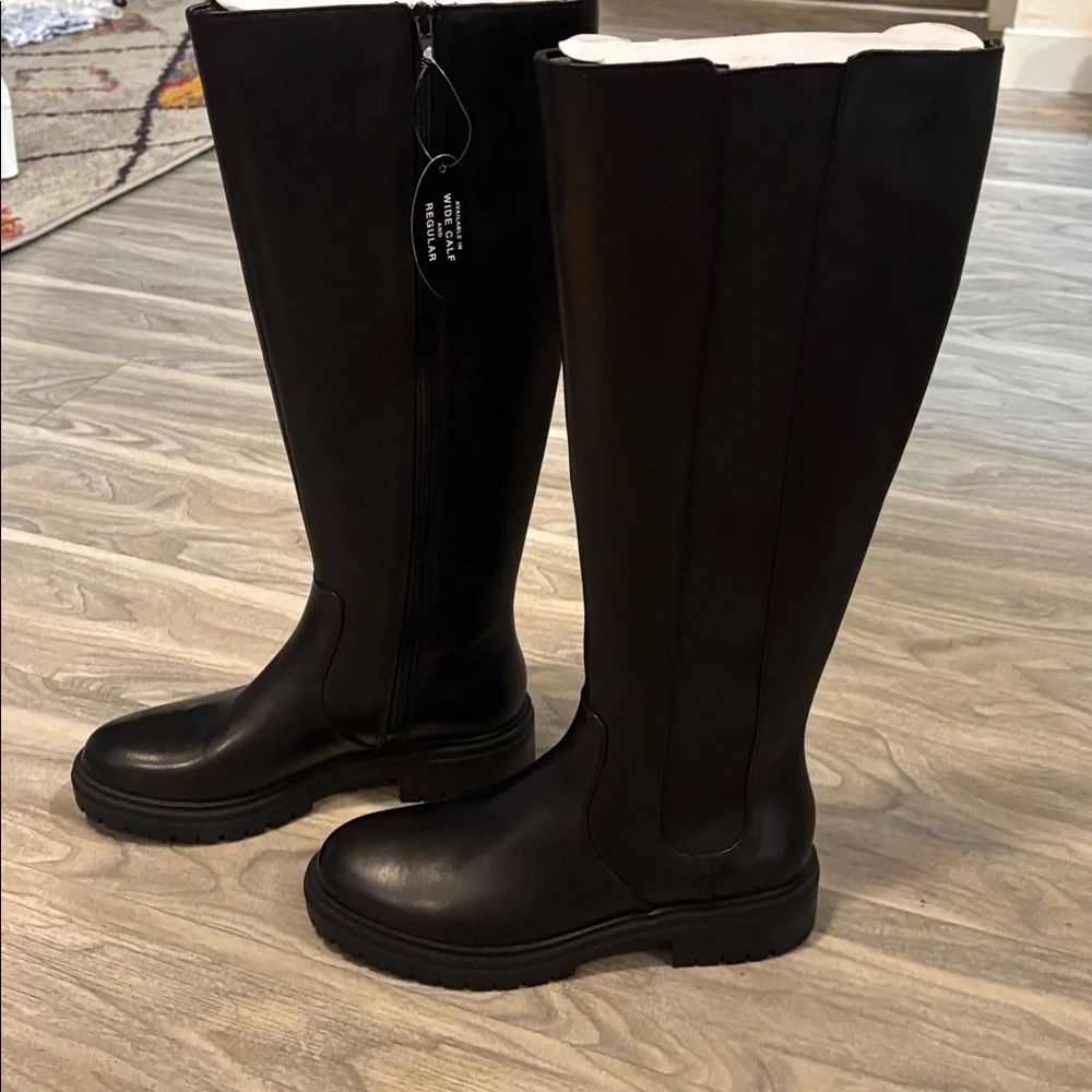 INC International Concepts Black Over-the-Knee Riding Boots